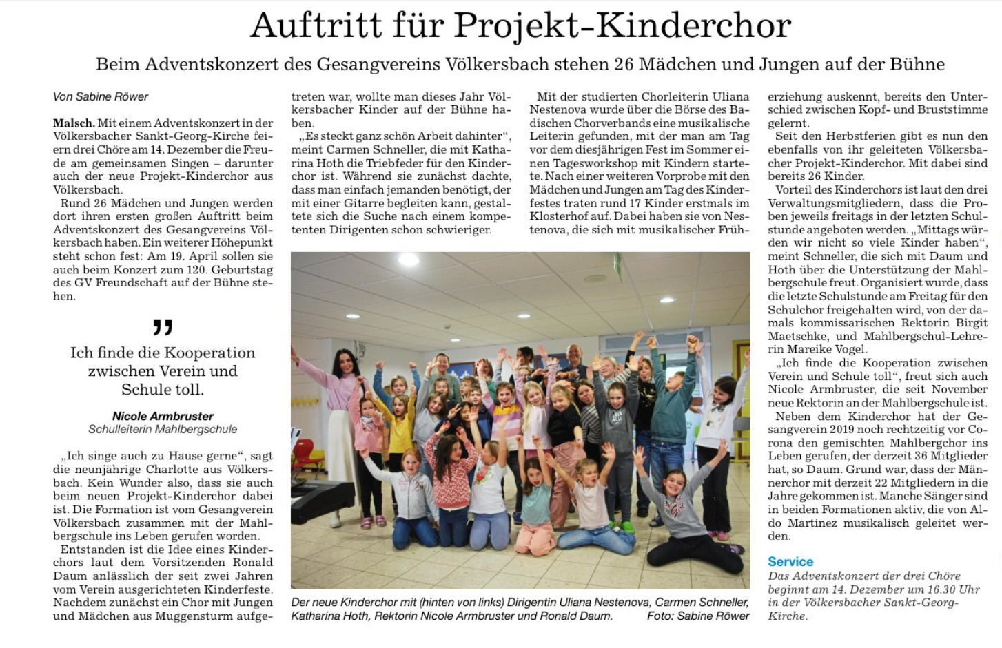 Auftritt für Kinderchor